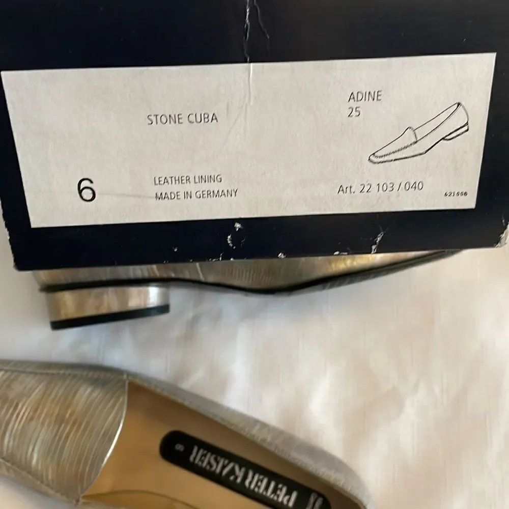 PETER KAISER SILVER/GOLD TONE FLATS.  NEW